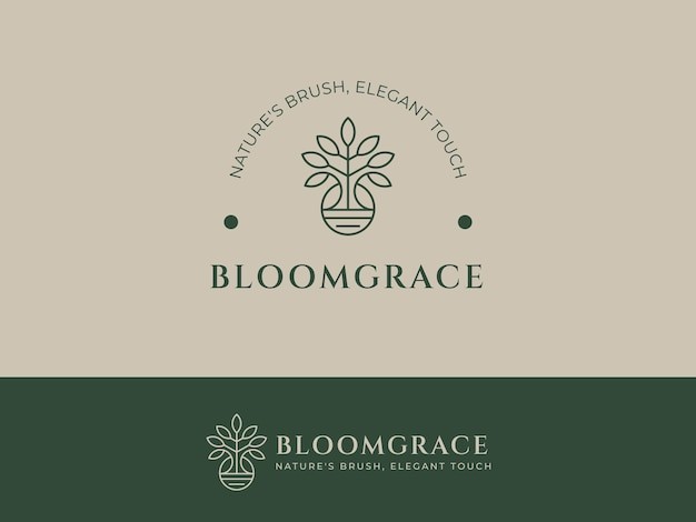 花瓶美容化妆品标志logo