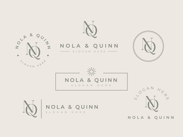 字母nq美容化妆品标志logo