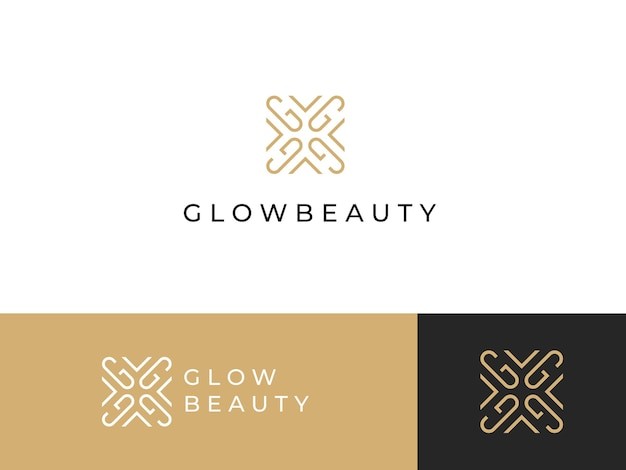 字母g花瓣美容化妆品标志logo