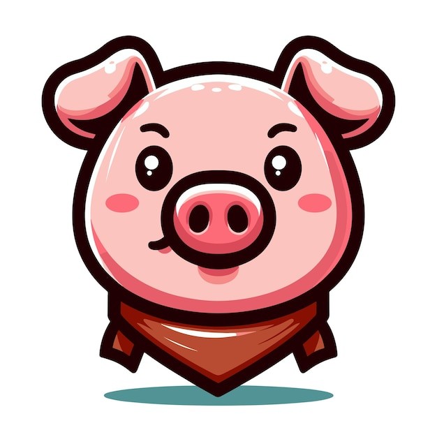 可爱卡通小猪插画