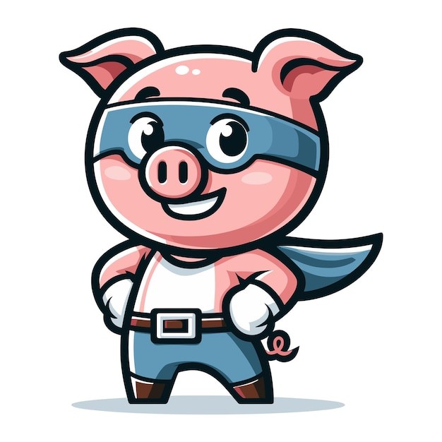 可爱卡通小猪插画