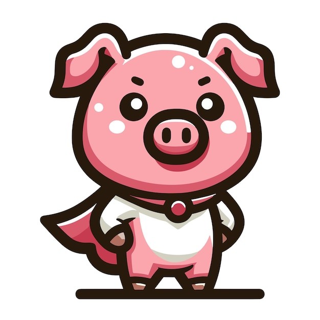 可爱卡通小猪插画