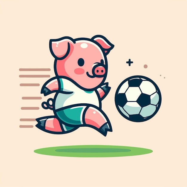 可爱卡通小猪插画