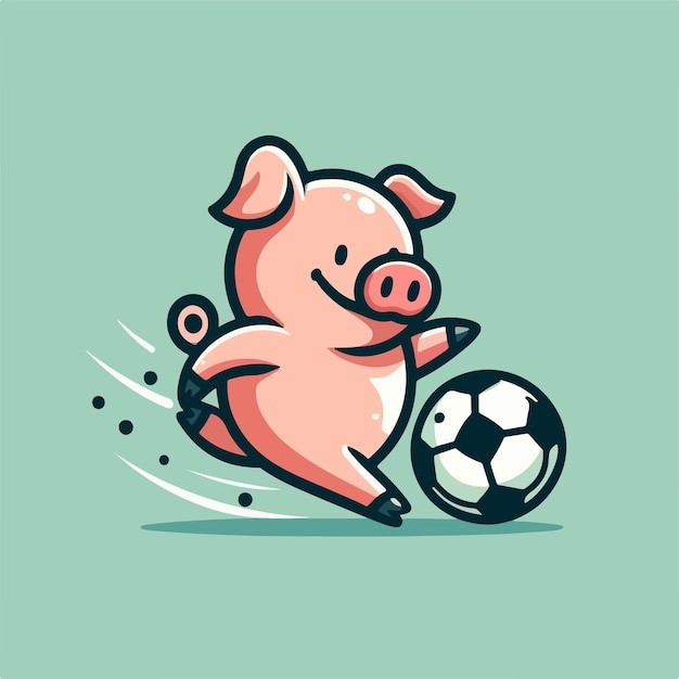 可爱卡通小猪插画