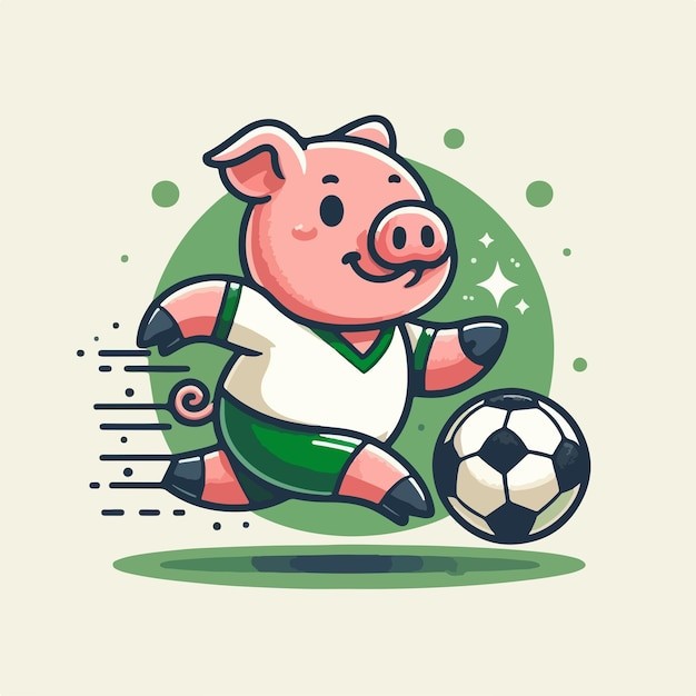 可爱卡通小猪插画