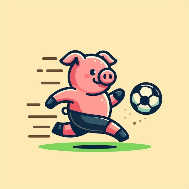 可爱卡通小猪插画