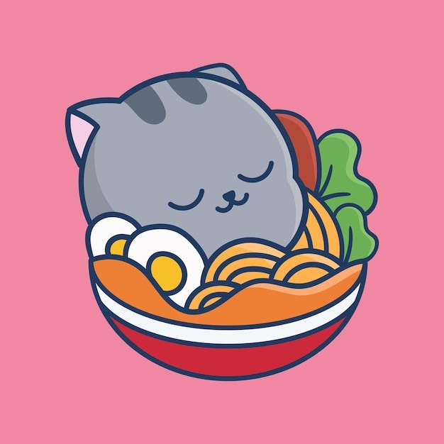 卡通可爱小猫咪插画