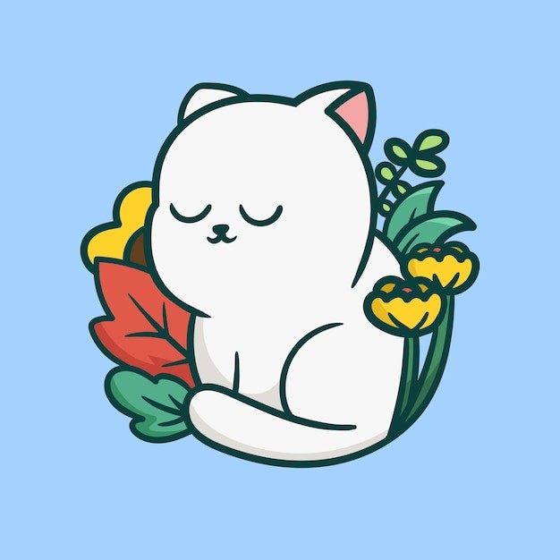 卡通可爱小猫咪插画