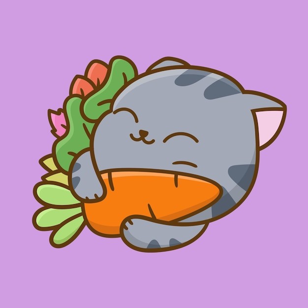 卡通可爱小猫咪插画