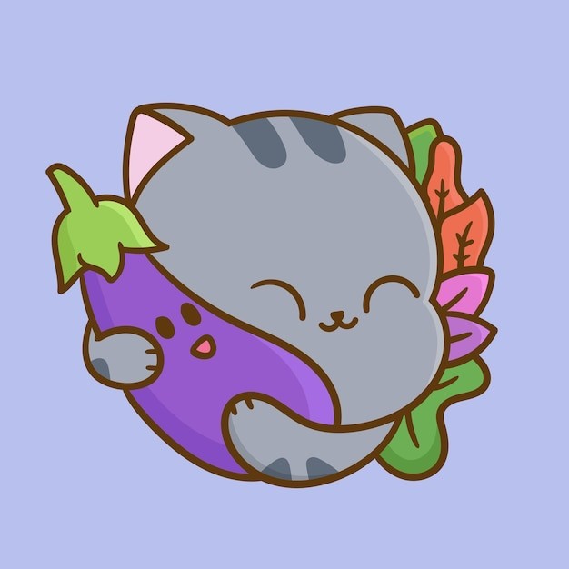 卡通可爱小猫咪插画