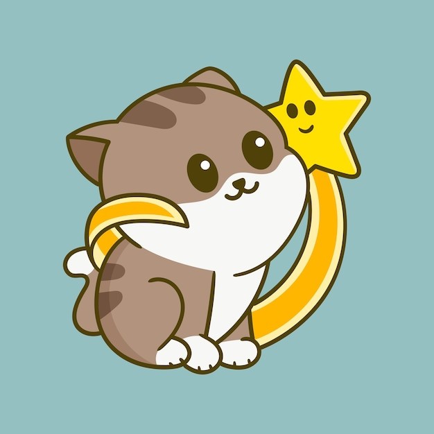 卡通可爱小猫咪插画