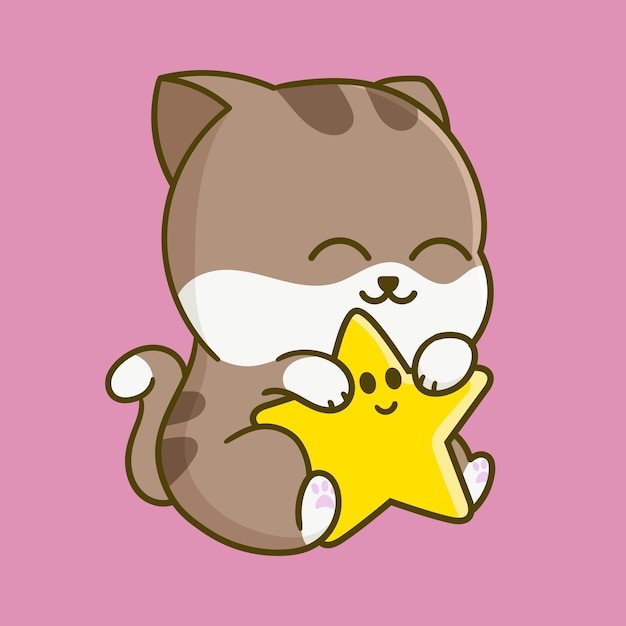 卡通可爱小猫咪插画