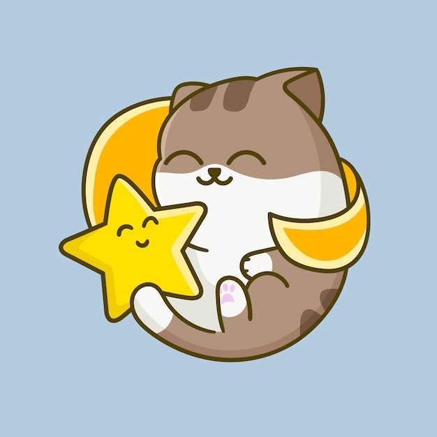 卡通可爱小猫咪插画