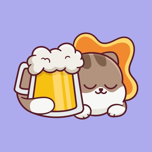 卡通可爱小猫咪插画