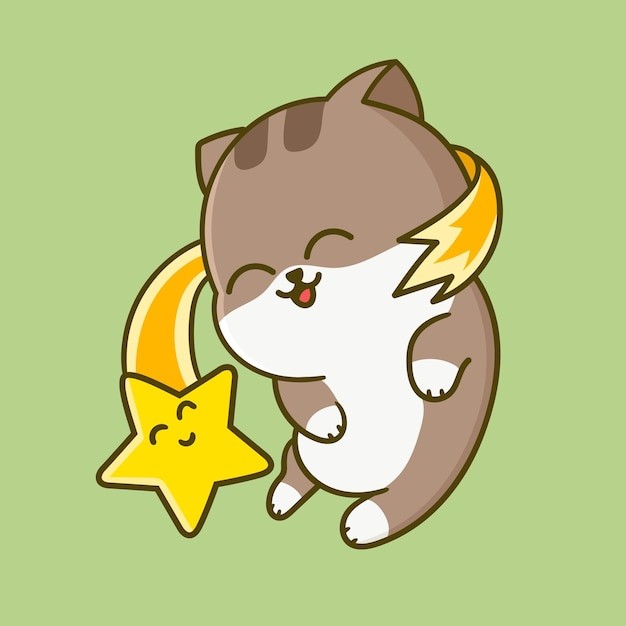 卡通可爱小猫咪插画