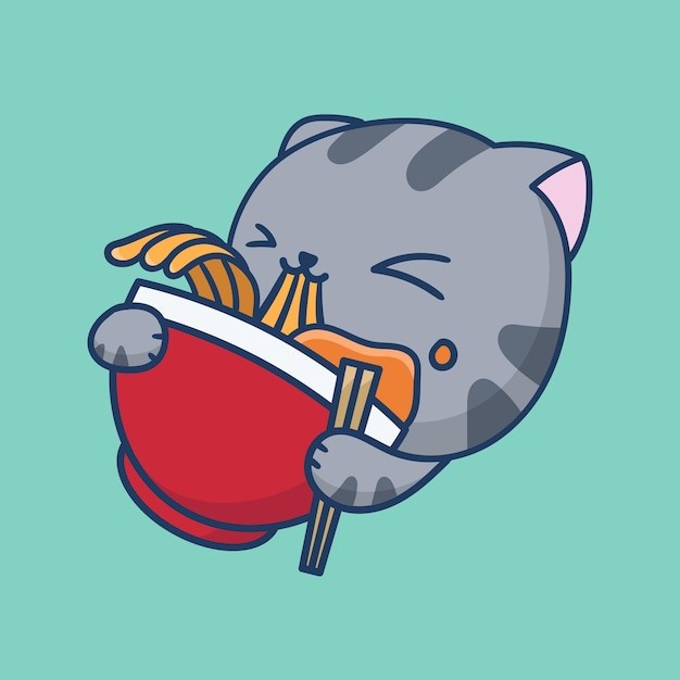 卡通可爱小猫咪插画