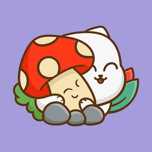 卡通可爱小猫咪插画