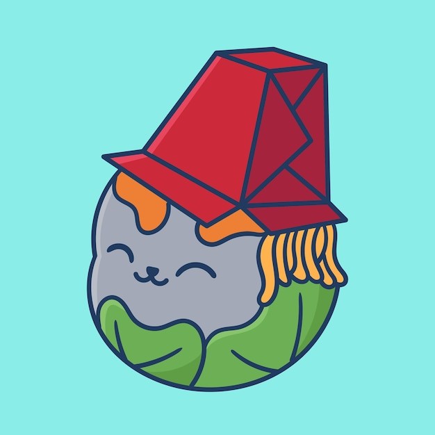 卡通可爱小猫咪插画