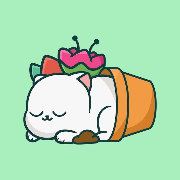 卡通可爱小猫咪插画