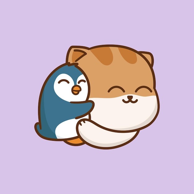 卡通可爱小猫咪插画