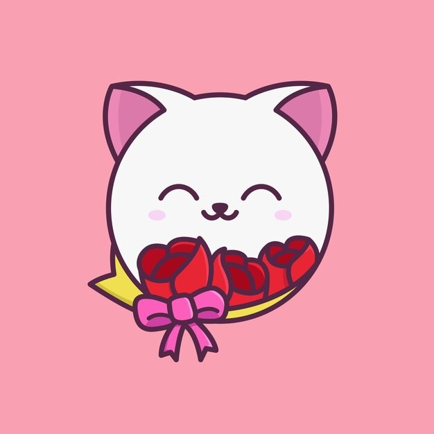 卡通可爱小猫咪插画