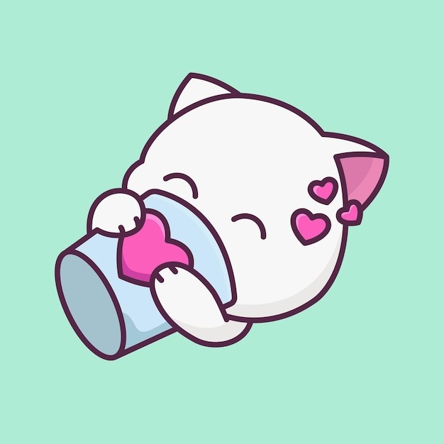 卡通可爱小猫咪插画