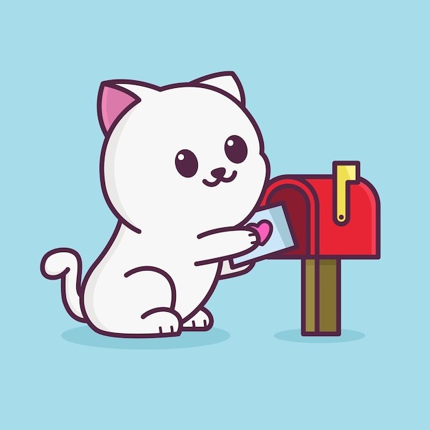 卡通可爱小猫咪插画