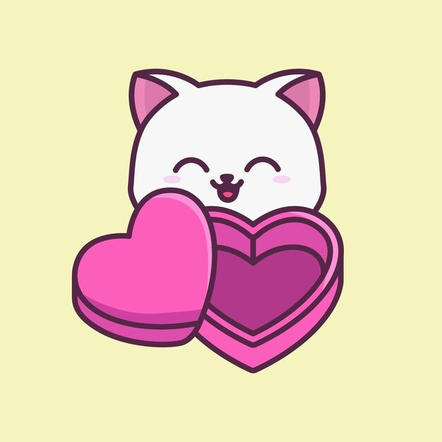 卡通可爱小猫咪插画