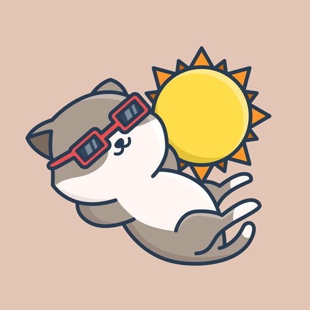 卡通可爱小猫咪插画