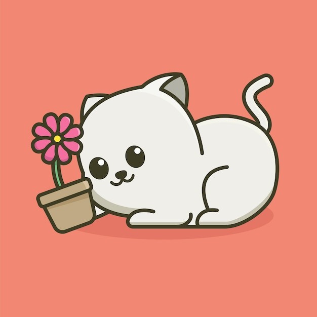 卡通可爱小猫咪插画