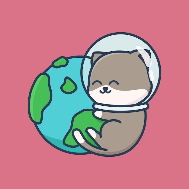 卡通可爱小猫咪插画