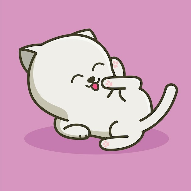 卡通可爱小猫咪插画