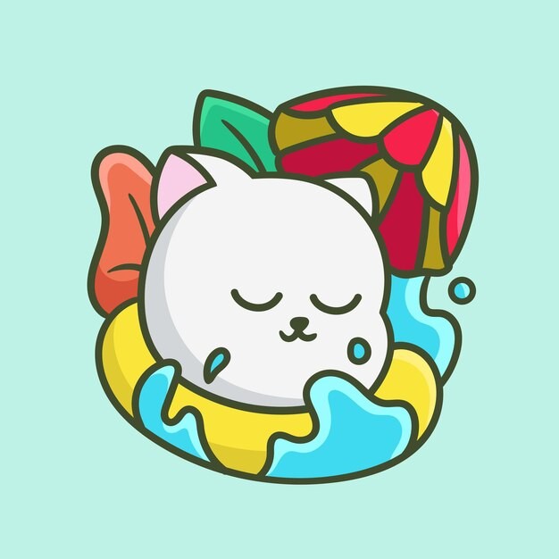 卡通可爱小猫咪插画