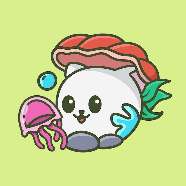 卡通可爱小猫咪插画