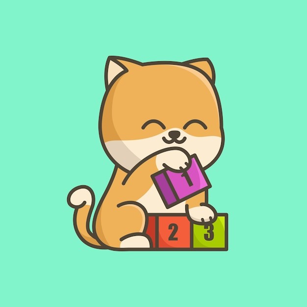 卡通可爱小猫咪插画