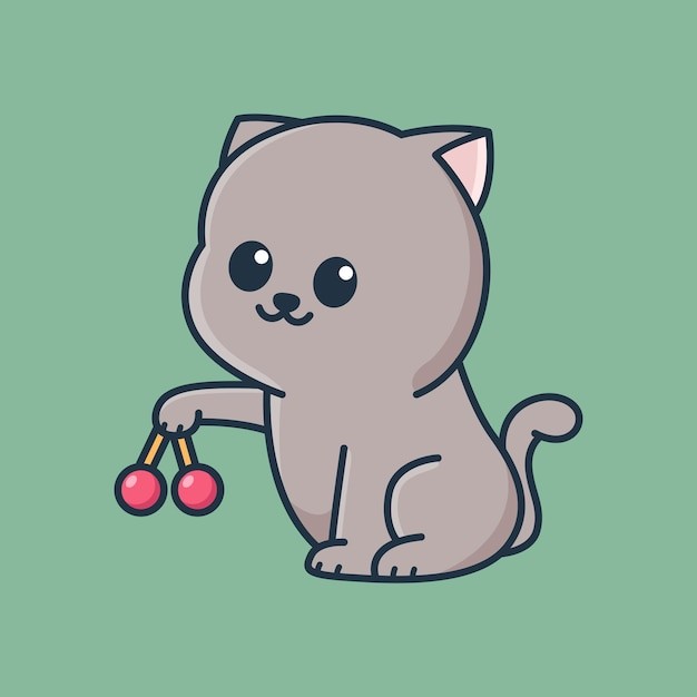 卡通可爱小猫咪插画