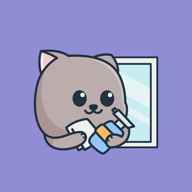 卡通可爱小猫咪插画