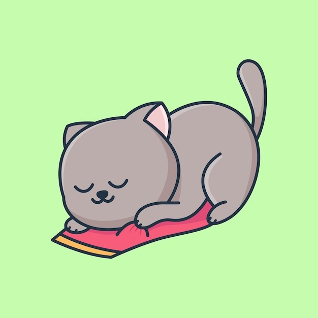 卡通可爱小猫咪插画