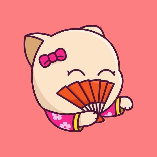 卡通可爱小猫咪插画