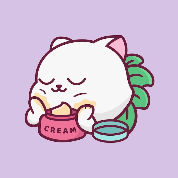 卡通可爱小猫咪插画