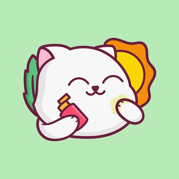 卡通可爱小猫咪插画