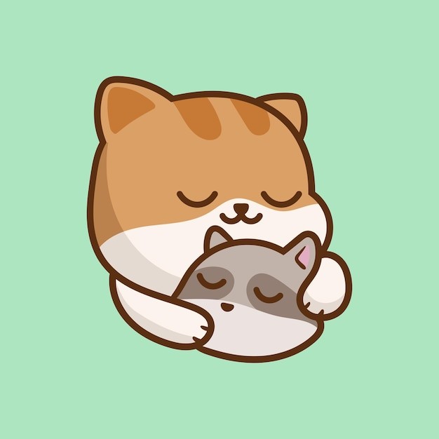 卡通可爱小猫咪插画