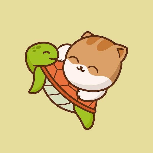 卡通可爱小猫咪插画