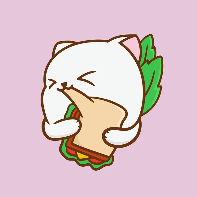 卡通可爱小猫咪插画