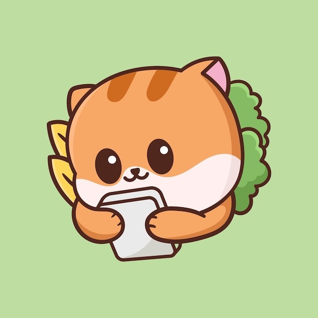 卡通可爱小猫咪插画