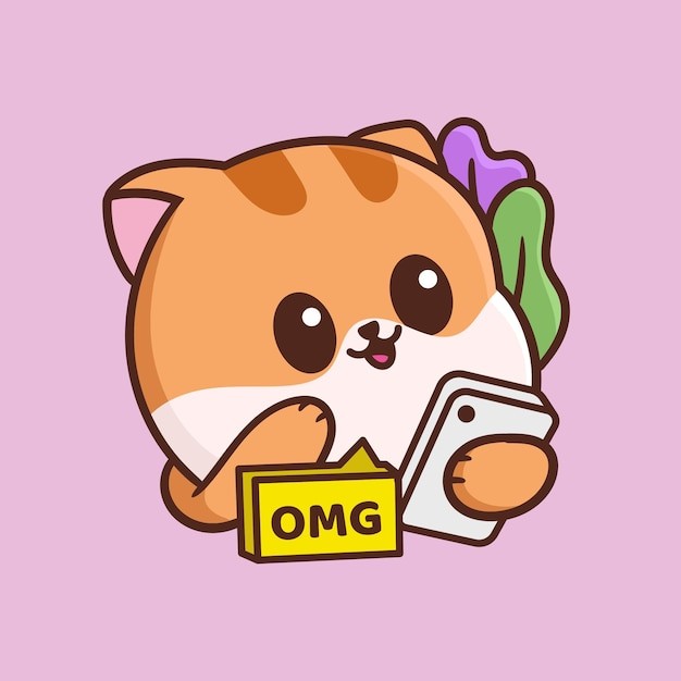 卡通可爱小猫咪插画