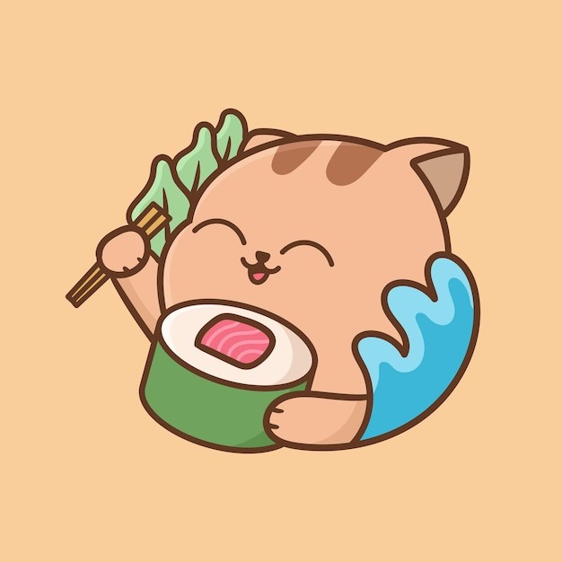 卡通可爱小猫咪插画