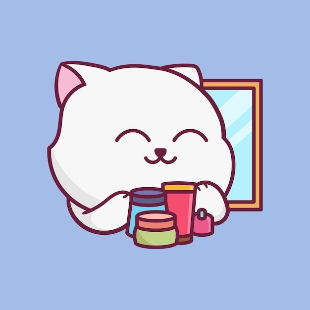 卡通可爱小猫咪插画