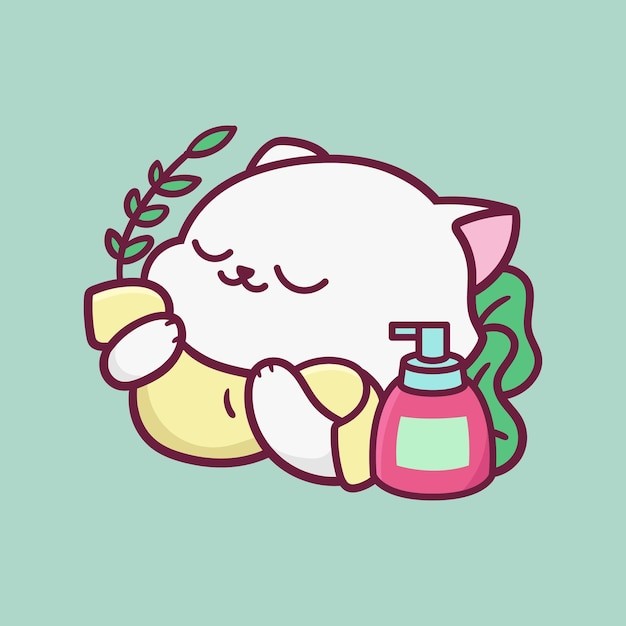 卡通可爱小猫咪插画