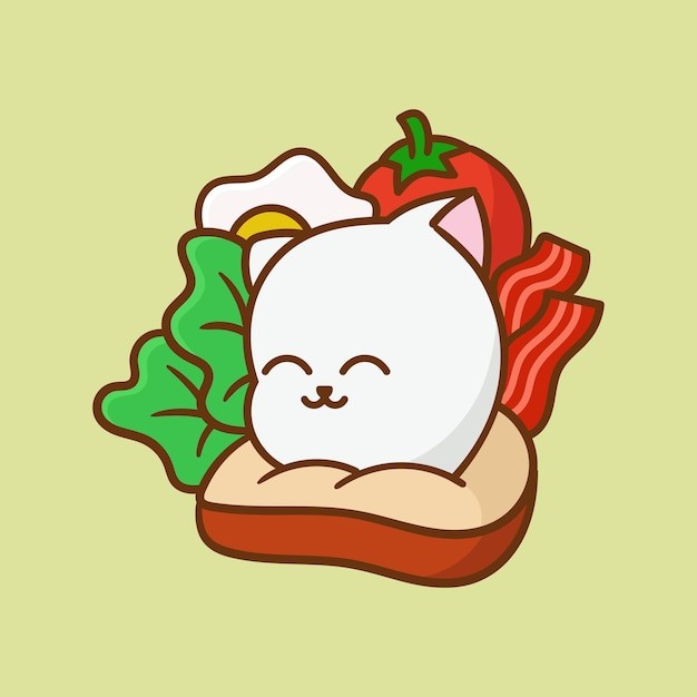 卡通可爱小猫咪插画